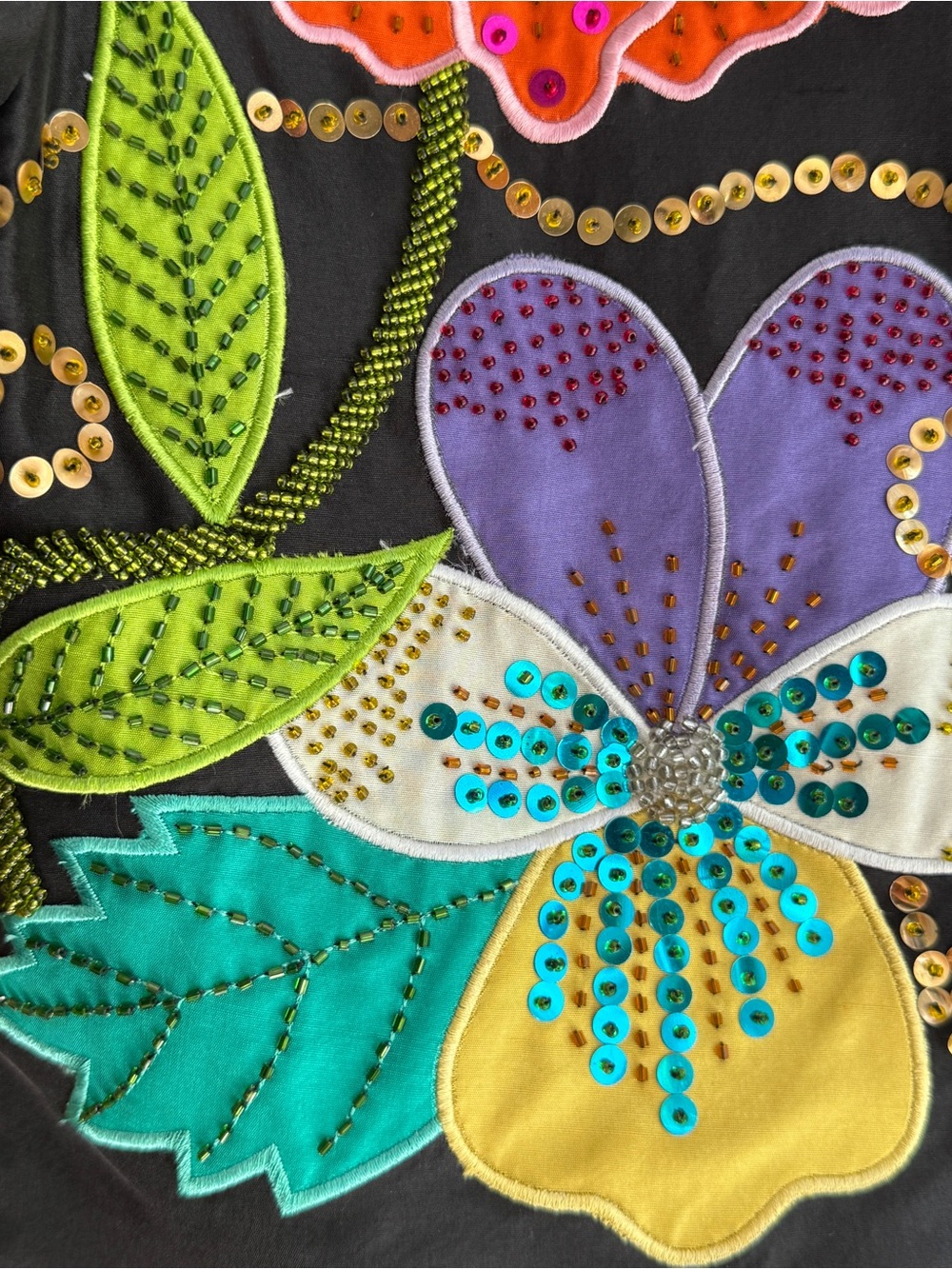 Russell Kemp Y2K Silk Jacket 6 NWT Beaded Floral Maximalist Art to Wear Vintage - Picture 4 of 16